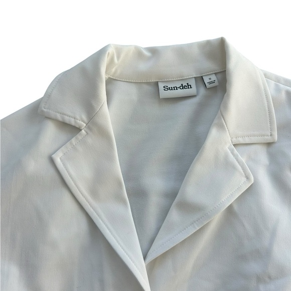 Sunday Best Shirt aritzia tuesday crop womens White preppy academia Size Small - Picture 3 of 9